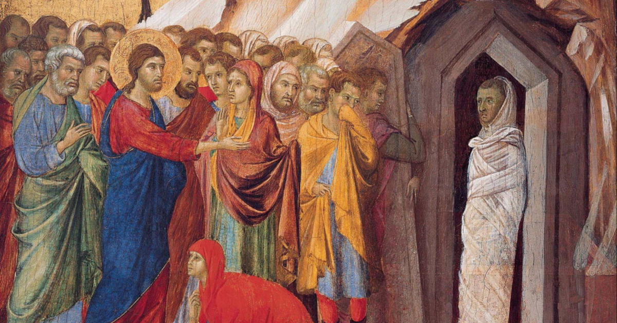 painting of the raising of Lazarus